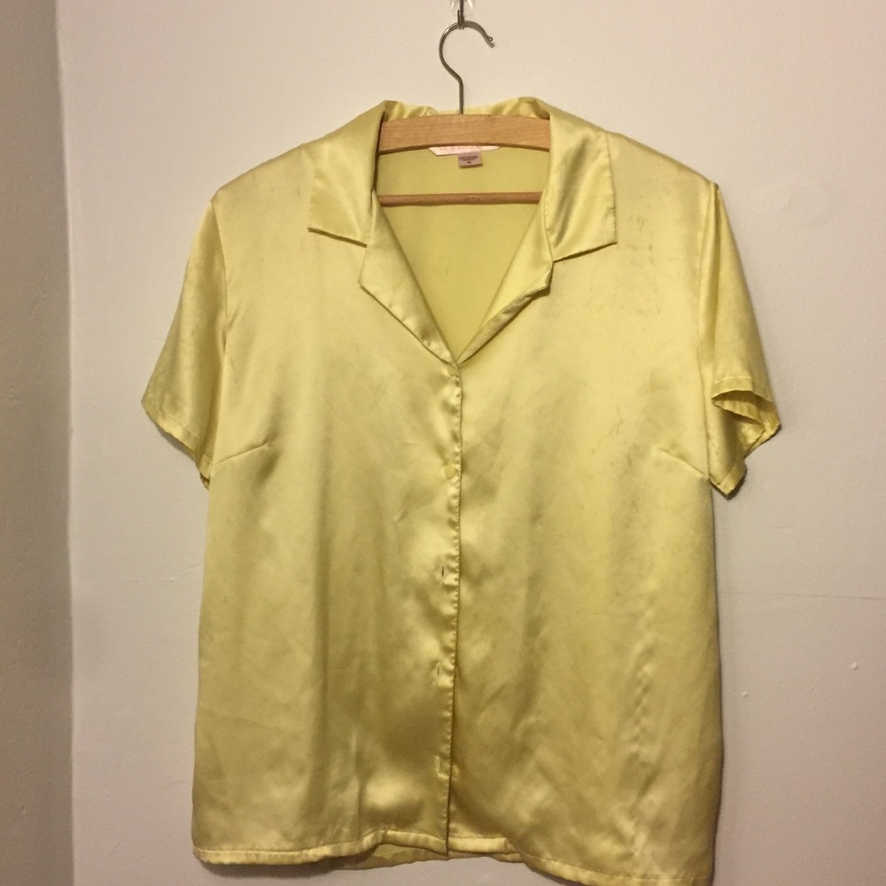 Yellow Satin Victoria Secret (VS) Nightshirt